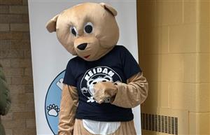 person in bear costume