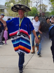 adult walking outside