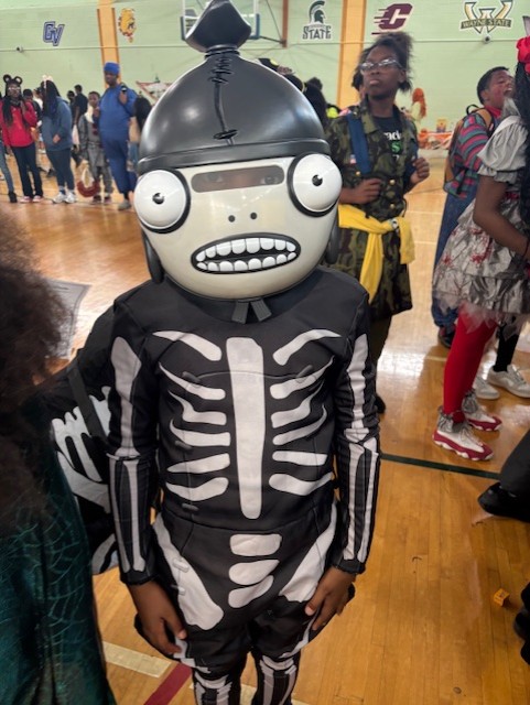  student wearing a mask