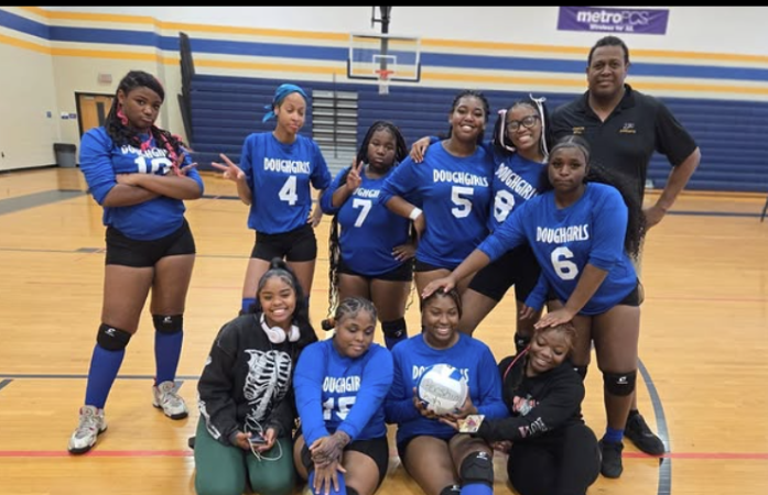  Girls in sport uniform