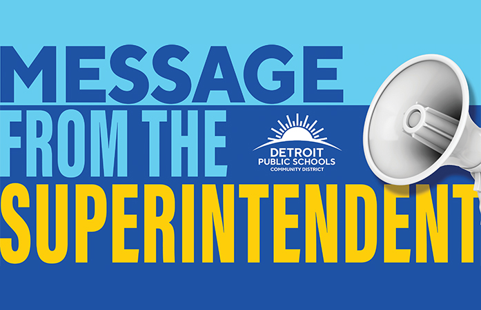  a photo of message from the superintendent