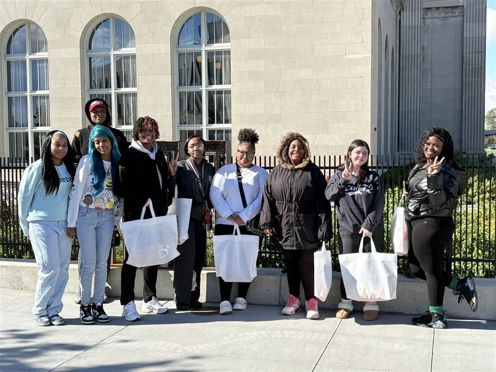  Students posing outside