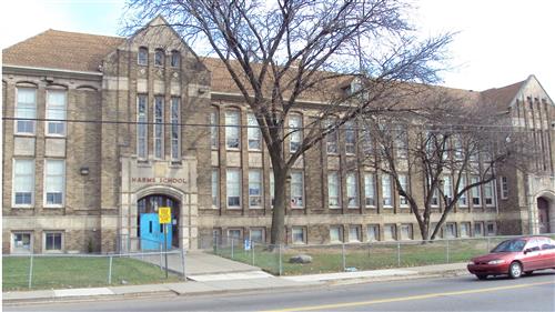 Front of Harms School