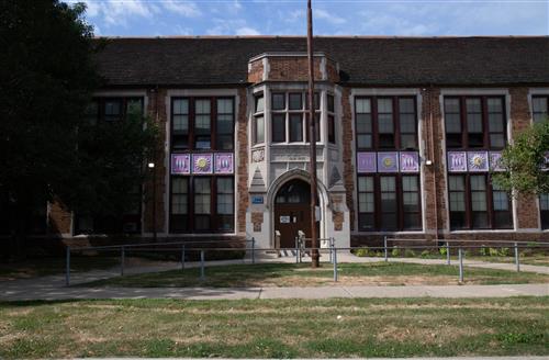 Front of the school 