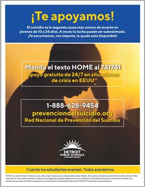 Red Nacional de Prevención del Suicidio 1-888-628-9454 
