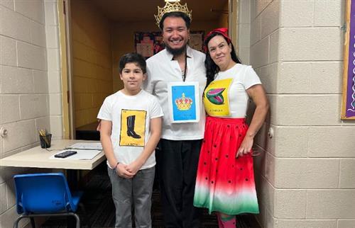  Student and staff dressed up as loteria