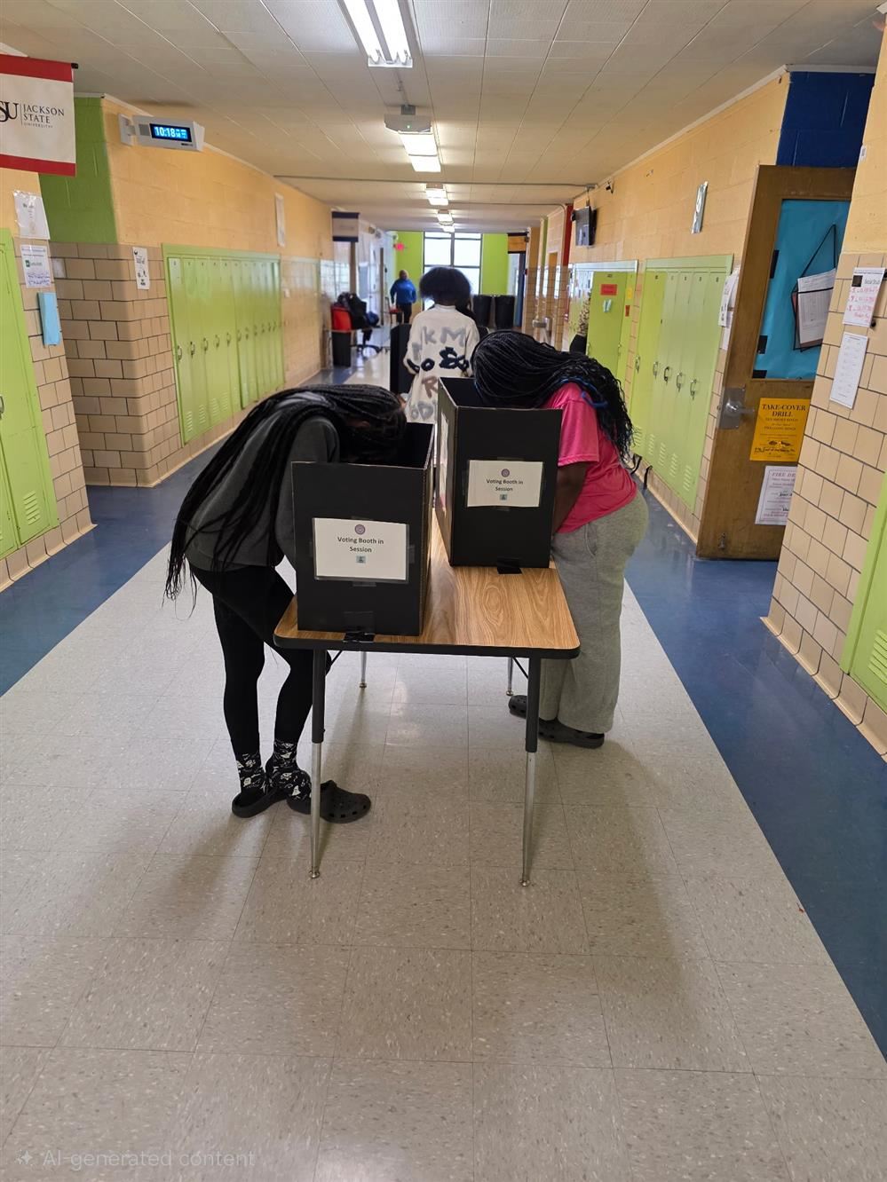  Students at the voting booth