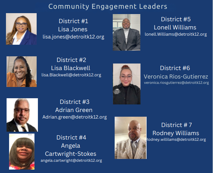 Picture of community engagement leaders and their names Picture of community engagement leaders and their names