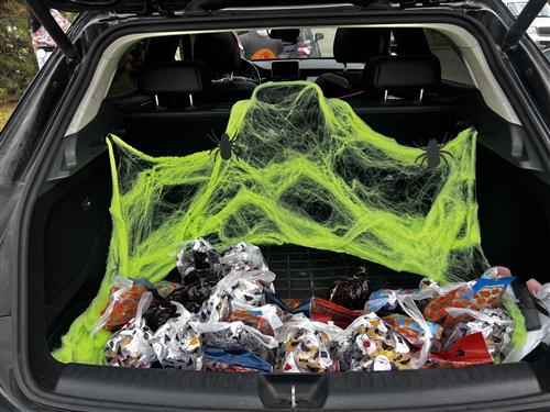  A car filled with treats for the students