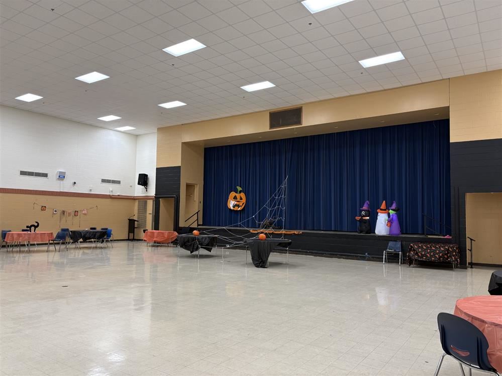 Halloween Decorations in Drew's Cafeteria