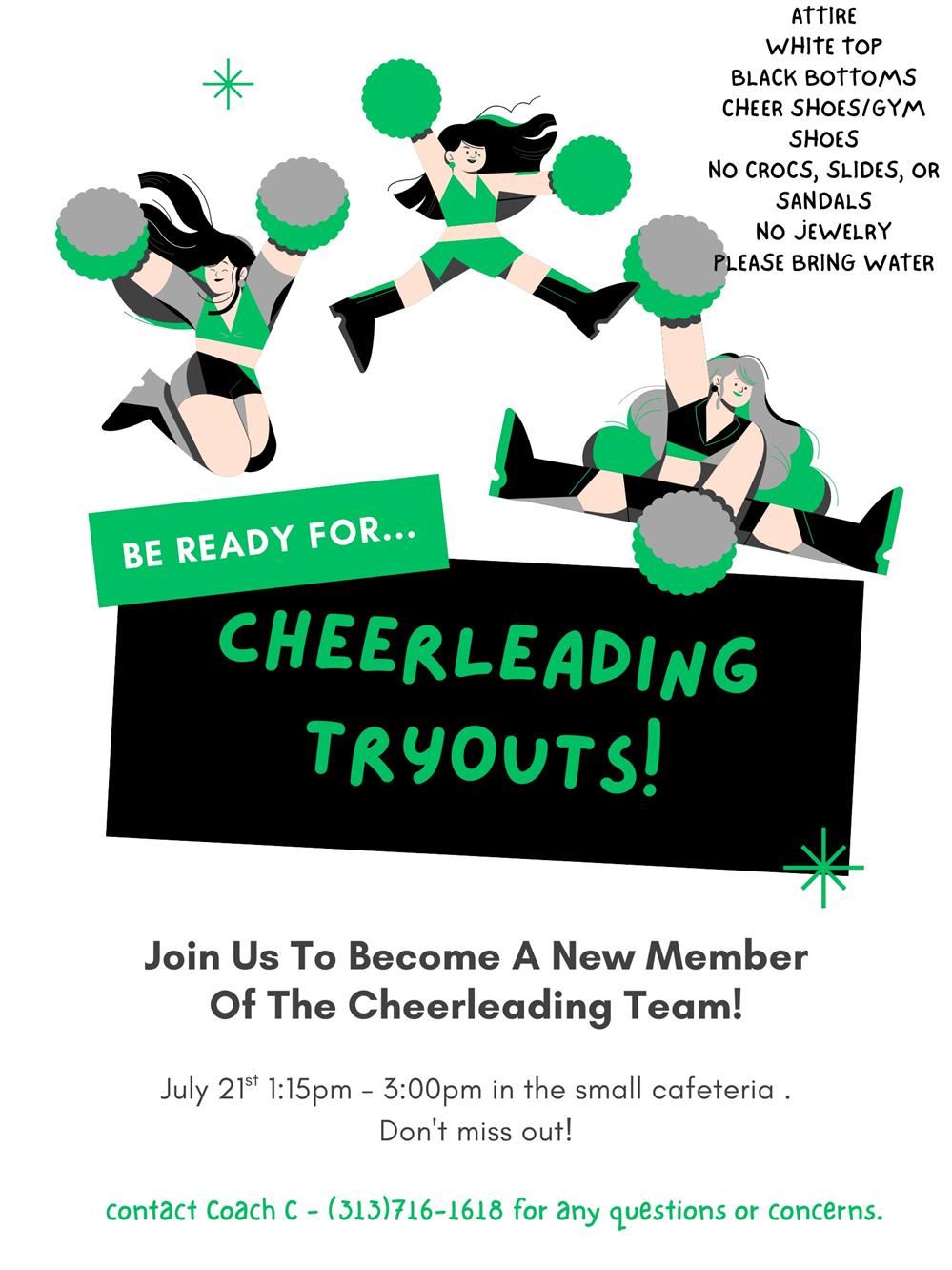  Cheer Tryout Flyer