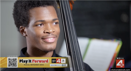  Students with an upright bass on Local 4 