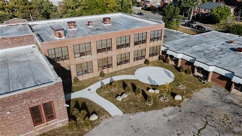 overhead view of green schoolyard phase 1