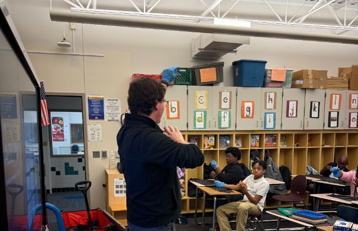  instructor talking to class