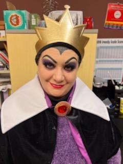 Principal Ms. V dressed as the Wicked Queen